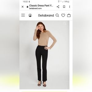 Betabrand Classic Straight Leg  Dress Pants Yoga Pants preowned Size XS